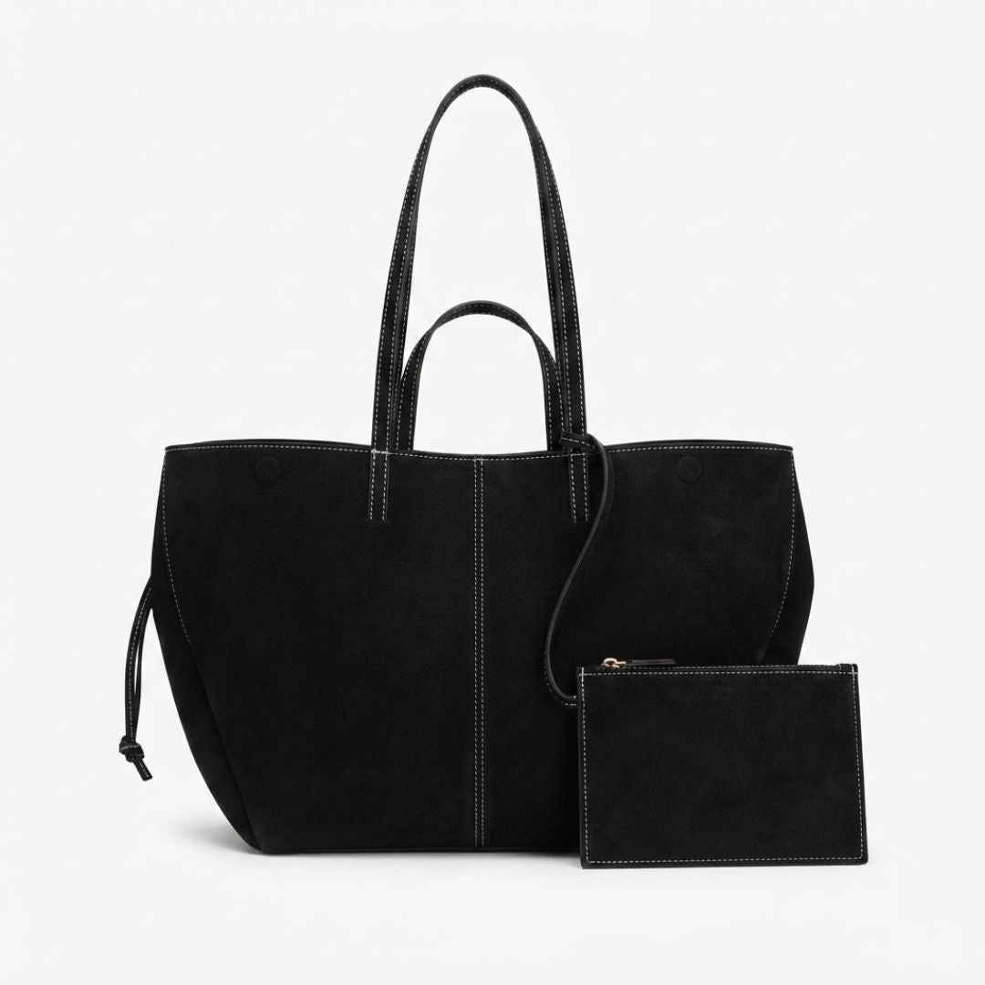 Cyme Velvet Handbag - Black