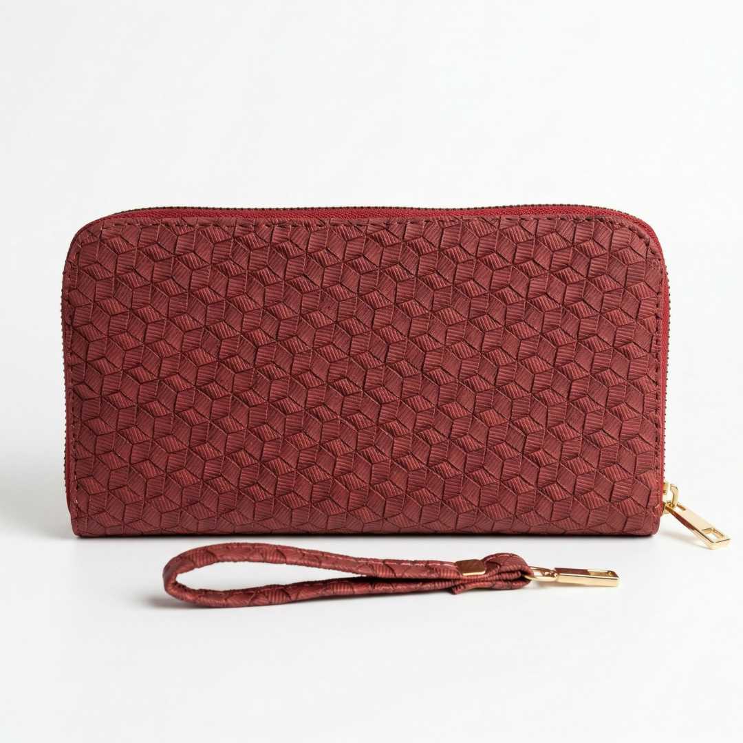 Ryndra Floral Wallet Maroon