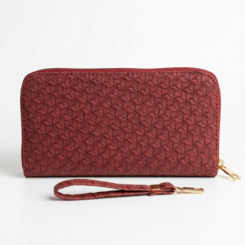 Ryndra Floral Wallet Maroon