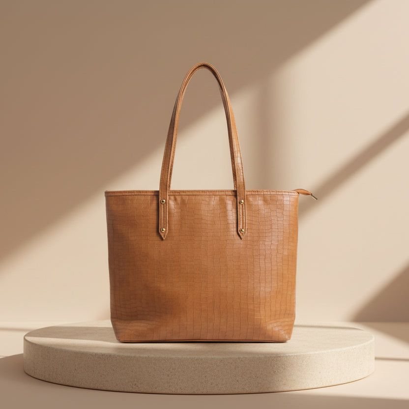 Ryndra Onyx Tote — Brown