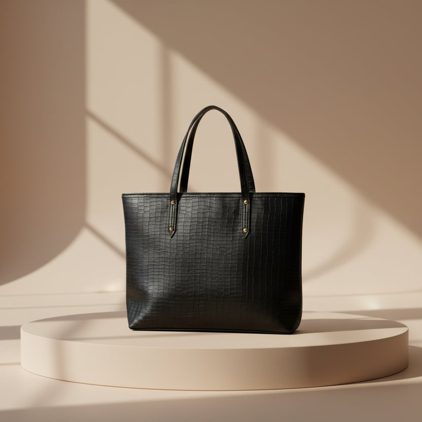 Ryndra Onyx Tote — Black